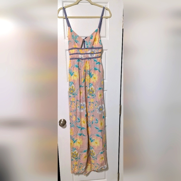 Free People Wisteria Floral Cut-Out Maxi Dress - Picture 1 of 9